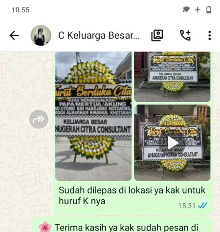 Pengiriman Papan Bunga Duka Pematang Tigaraksa